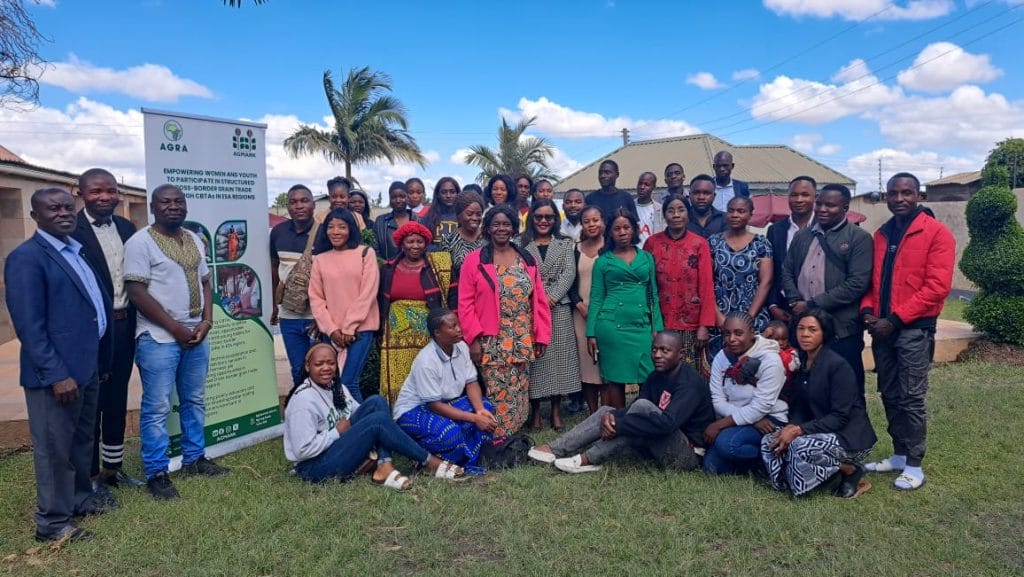 AGMARK Project Coordinator, Sylvester Aura, with Nakonde CBTA members